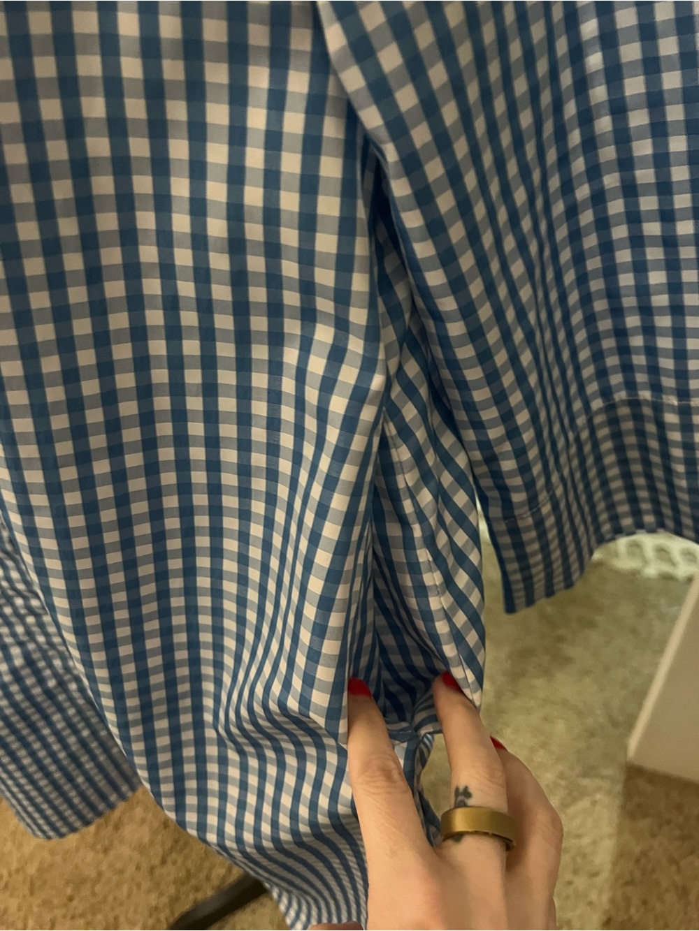 Tuckernuck Blue and White Gingham Charlie Dress, sz Small - Picture 4 of 5